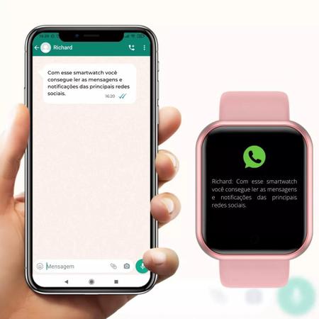 Relógio Smartwatch D20 Fit Pro Feminino Masculino C/ Whatsapp - 01Smart -  Smartwatch e Acessórios - Magazine Luiza