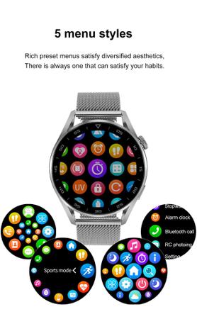 Hrich SmartWatch, Relógio SmartWatch, Tela de 1,95'' Polegadas