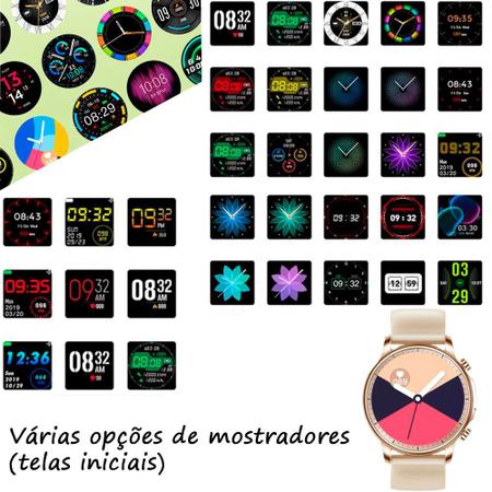Imagem de Relógio Smartwatch Feminino Touch Screen Game Dourado Rosa