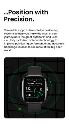Imagem de Relógio Smartwatch GTS 4 Mini com Gps e Monitor Cardíaco SPO2