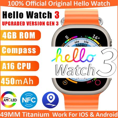 Imagem de Relogio Smartwatch Hello Watch 3 Amoled 4gb Bussola Gps Nfc Faz Chamadas
