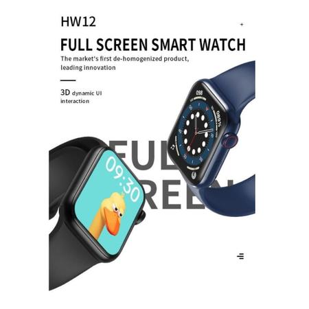 Imagem de Relógio Smartwatch Inteligente Hw12 Android iOS Bluetooth Masculino E Feminino + Pulseira Metal Extra