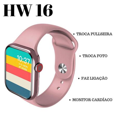 Smartwatch Relógio Inteligente com Aplicativo Para Ios E Android - HW16 -  Smartwatch e Acessórios - Magazine Luiza