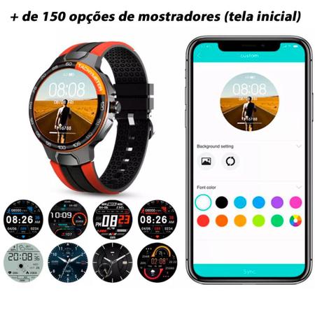 Relógio Smartwatch Redondo Inteligente Caixa Grande Militar