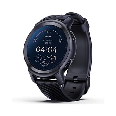 Smartwatch Motorola Moto Watch 100 1.3 caixa 42mm de alumínio phantom  black, pulseira preta e o arco phantom black MOSWZ100-PB