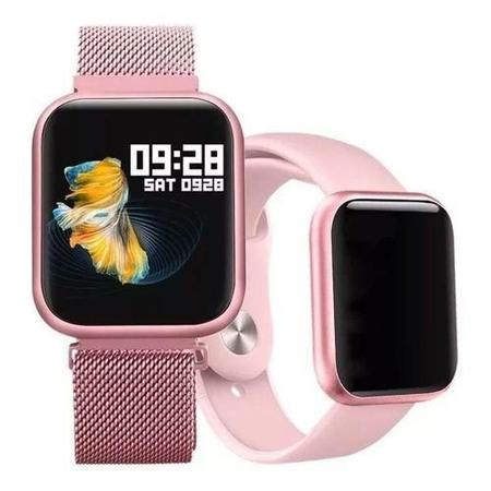 Relógio Smartwatch P70 Rosa Monitor Cardíaco Pressão Arterial Sono Passos  Android Ios - Smartwatch e Acessórios - Magazine Luiza