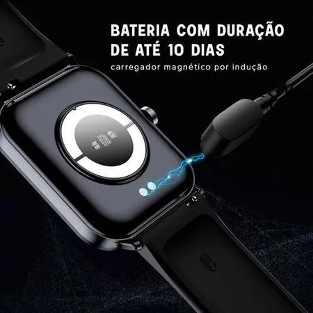 Imagem de Relógio Smartwatch Qcy Watch Gtc S1 Bluetooth 5.0 Ipx8 Cor da caixa Cinza Metálico Cor da pulseira Preto