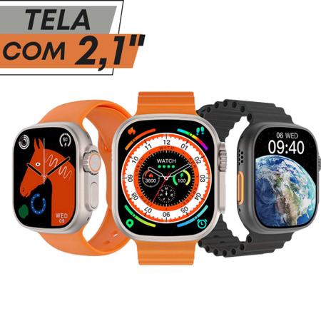 Relógio: Smartwatch Ultra Series 8 + uma pulseira Grátis