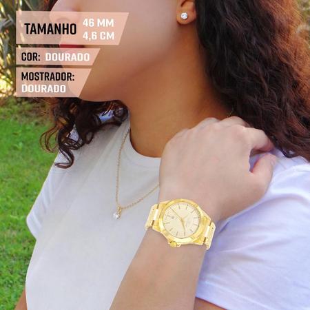Imagem de Relógio Technos Feminino Dourado Prova d'água com 1 ano de garantia Original