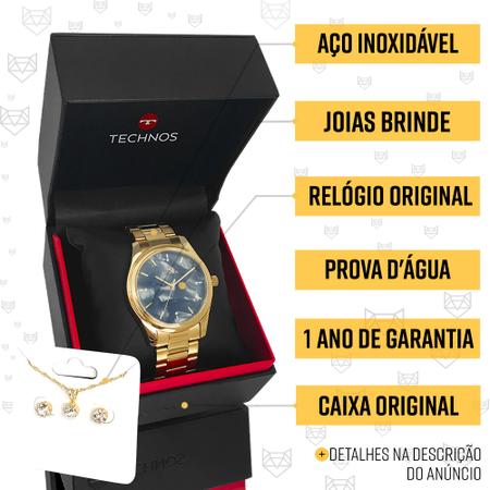 Imagem de Relógio Technos Feminino Dourado Prova d'água com 1 ano de garantia Original