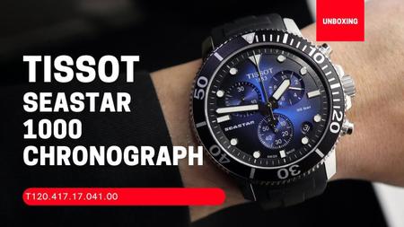 Rel gio Tissot Seastar 1000 Chronograph Vidro Safira Rel gio de