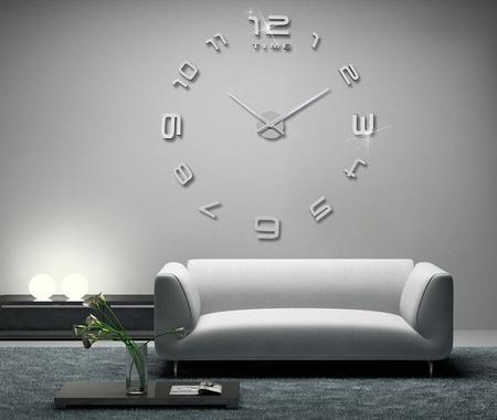 Imagem de Reloj De Pared Moderno 3D Pegatinas DIY Plata  