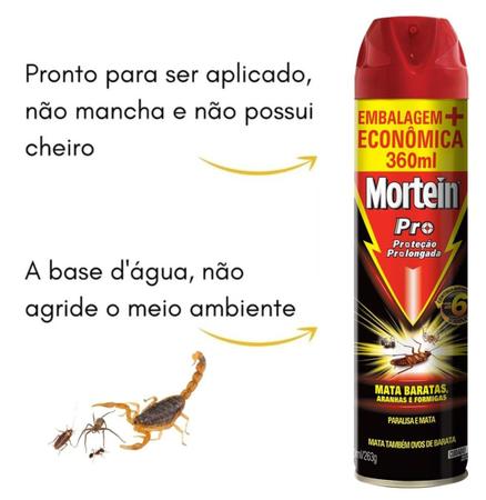 Imagem de Repelente Mata Baratas Pulgas e Escorpião Mortein Pro 360ml