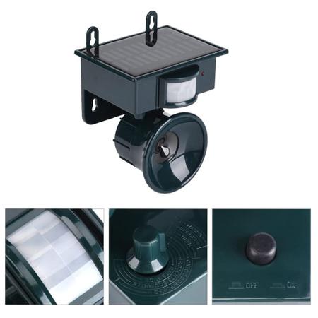 Imagem de Repelente Solar Ultrassonico Kit 2 Unid Sensor Afasta Espanta Pombo Aves Ratos Pragas Detecta Movimento Jardim Quintal Casa