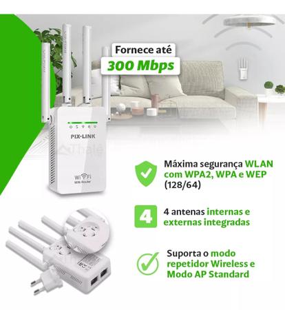 Repetidor 4 Antenas Amplificador Roteador Wifi Ultra Potente Ultra