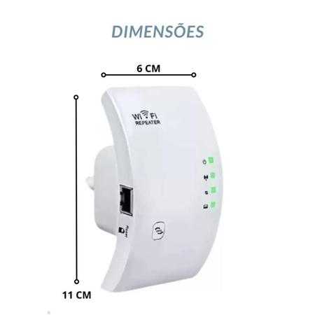 Imagem de Repetidor Amplificador Extensor De Sinal Potente Wifi 300/mbps Ultra Rápido Anatel