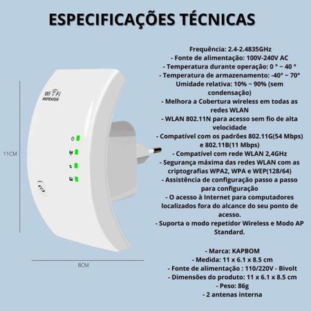 Repetidor Amplificador Extensor De Sinal Wifi Internet Ultra