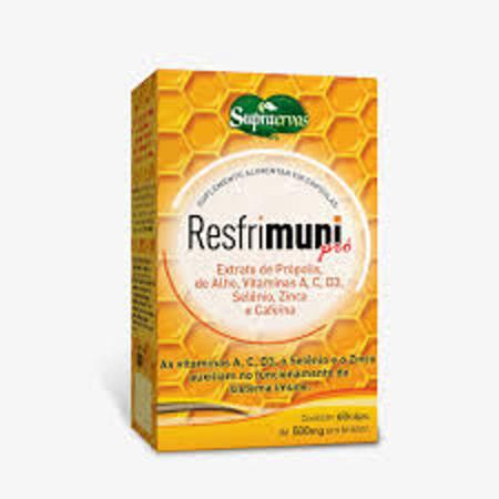 Imagem de Resfrimuni pró s alimentar par imunidade - 60 cápsulas  blister - 500 mg - Supra Ervas - 60 capsulas
