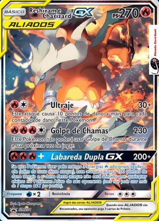 30 Cartas Pokemon Gx + Carta Aliados Reshiram & Charizard