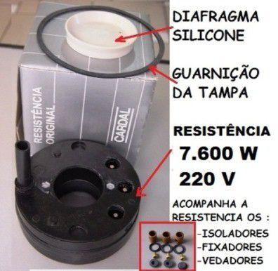 Imagem de Resistência e Diafragma Ducha Cardal 7600 w 220v RE033 - RE033K100