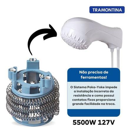 Resistência Elétrica Chuveiro Ducha 4 Temperaturas 5500w 127 - Tramontina Eletrik S.a. Imagem de Resistência Elétrica Chuveiro Ducha 4 Temperaturas 5500w 127