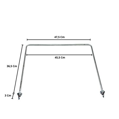 Imagem de Resistencia Eletrica Mesa Quente Goleira Buffet Self Service Marmiteiro Progas 47,5X39,5cm 2000W 220V