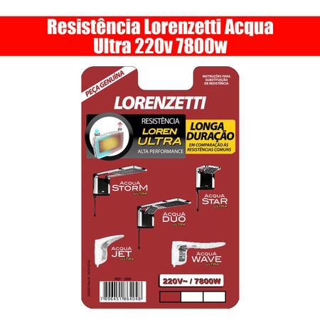 Imagem de Resistência Lorenzetti Acqua Ultra 220v 7800w 3065 B