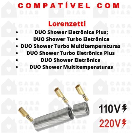 Imagem de Resistencia Para Chuveiro Lorenzetti Duo Shower Eletronica / Multiteperatura Futura 220v Ou 127v