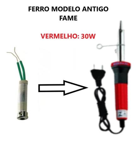 Imagem de Resistência Para Ferro Solda Modelo Antigo 30w 127v Fame