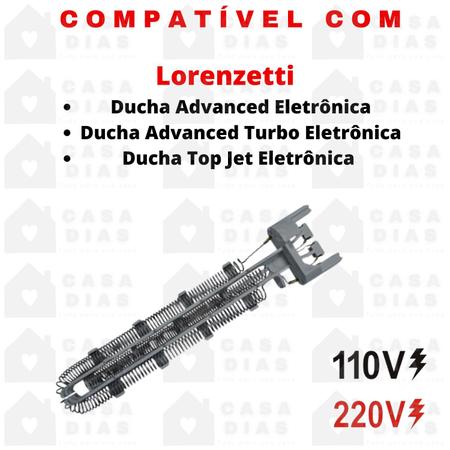 Imagem de Resistencia Para Lorenzetti Chuveiro Advanced Eletronica / Top Jet 220v