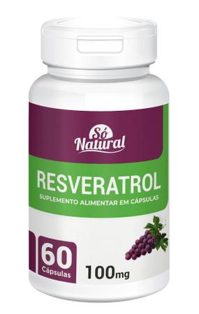 Imagem de Resveratrol 100 Mg 60 Cápsulas Só Natural