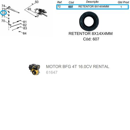 Retentor 8X14X4MM do Motor BFG(E) 15.0cv Buffalo Original Imagem de Retentor 8X14X4MM do Motor BFG(E) 15.0cv Buffalo Original