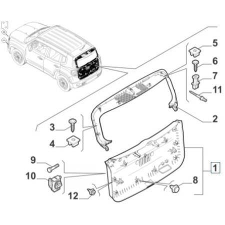 Revestimento Interno Porta Malas Jeep Renegade 2021 Original Imagem de Revestimento Interno Porta Malas Jeep Renegade 2021 Original