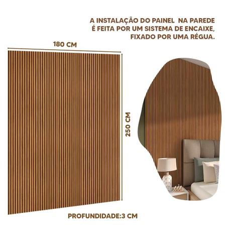 Imagem de Revestimento Ripado Placa 180 cm x 250 cm MDF E MDP Nature Shop Jm