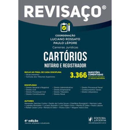 Revisaço - Cartórios - 3.366 Questões Comentadas (2019)