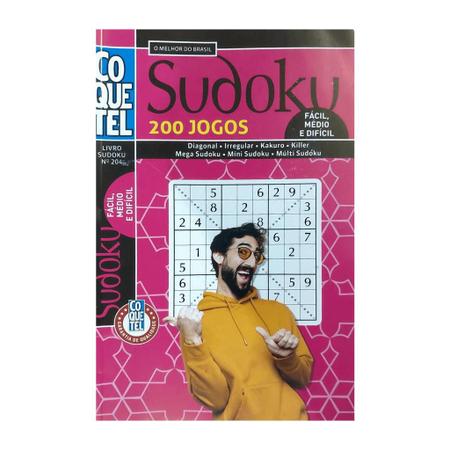 Revista Coquetel Sudoku Facil/Medio/Dificil 200 jogos - BANCA FUTURA MARÍLIA