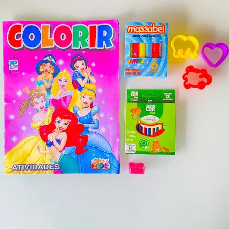 3 Revistas Princesas Disney Colorir Brincar + Lápis Massinha - Abril -  Outros Livros - Magazine Luiza