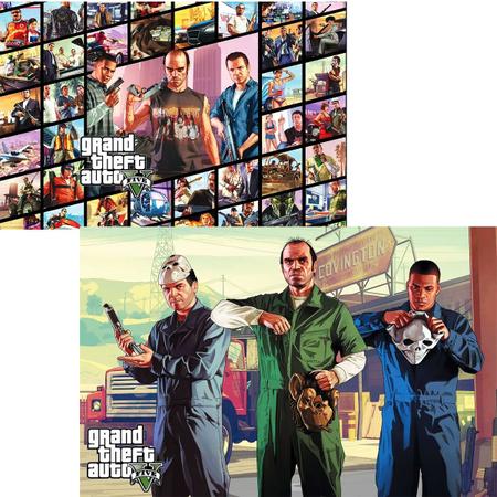 Imagem de Revista Pôster Game Grand Theft Auto V GTAV Kit 2 Volumes