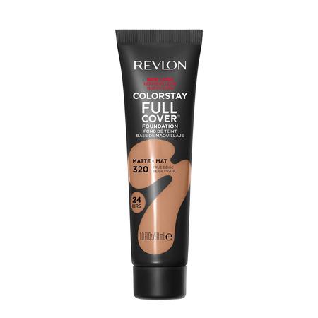 Imagem de REVLON ColorStay Full Cover Longwear Matte Foundation, Heat & Sweat Resistant Lightweight Face Makeup, True Bege (320), 1.0 oz