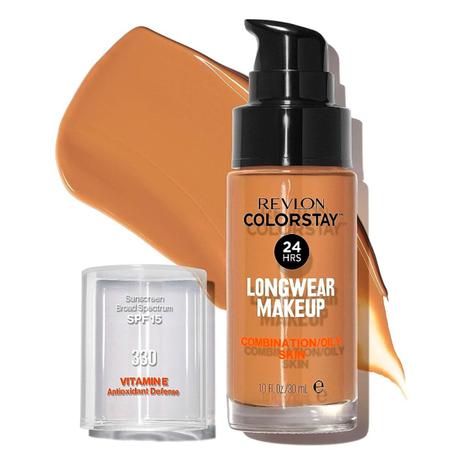 Revlon ColorStay Pele Mista Oleosa 330 Natura Tan Base 30ml Imagem de Revlon ColorStay Pele Mista Oleosa 330 Natura Tan Base 30ml