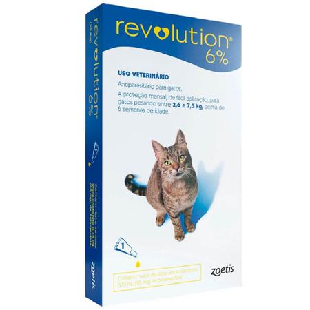 Imagem de Revolution 6% para Gatos de 2,6 á 7,5 Kg