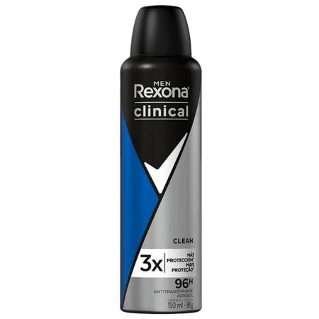 Imagem de Rexona men clinical desodorante aerossol clean com 150ml 