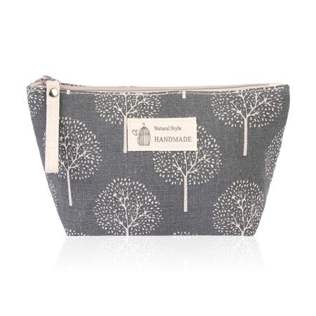 Imagem de RIAH FASHION Portátil Travel Clutch Cosméticos Bolsa de Maquiagem - Organizador de Higiene Pessoal Bolsa Wristlet Stripe, Floral, Plaid, Cortiça (Bolsa Trapézia - Árvore)