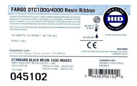Imagem de Ribbon Fargo Preto 45102 P/ Impressoras C50 E Dtc1250 - 1000 Impressões