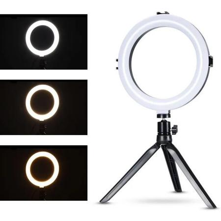 Imagem de Ring Light 8 Polegadas Com Tripé Suporte Celular