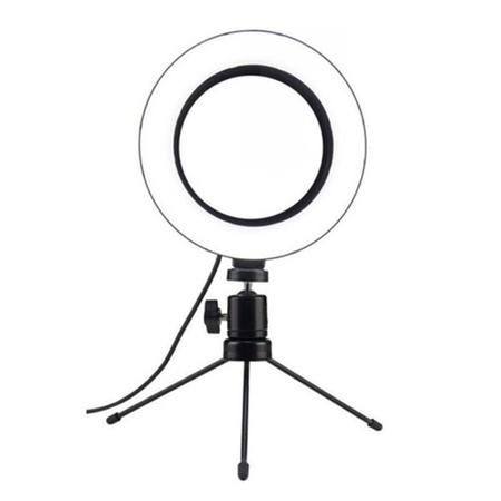 Imagem de Ring Light De Mesa Iluminador De Led Tripé 6 Polegadas 16Cm