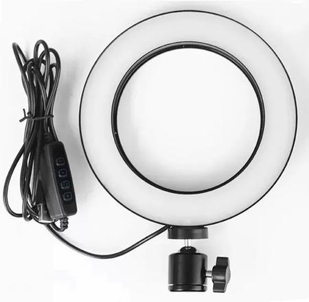 Imagem de Ring Light  Led Com Tripe Usb 26cm Misto 3500k 6000k Ilumina