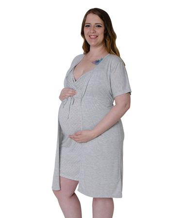 Imagem de Robe Maternidade com Camisola Gestante de Alcinha - Linda Gestante
