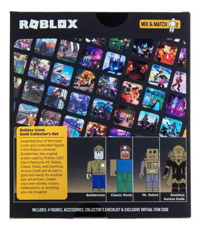 Bonecos Roblox Pack Golden 4 Figuras - Código Virtual Sunny