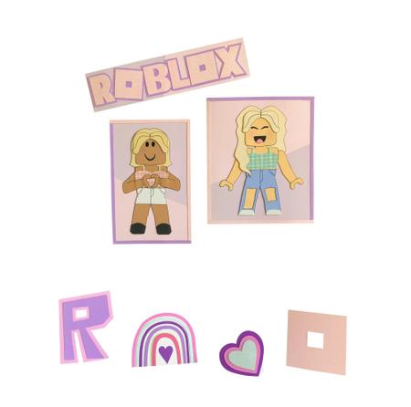Roblox rosa kit displays 10 peças